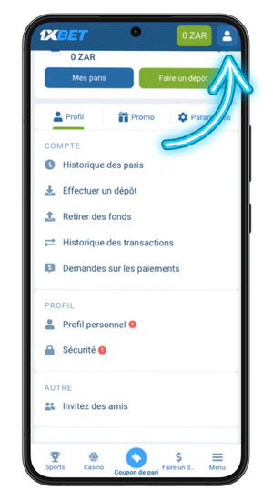 connexion compte 1xbet