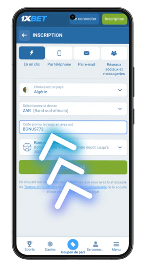 saisir code bonus773